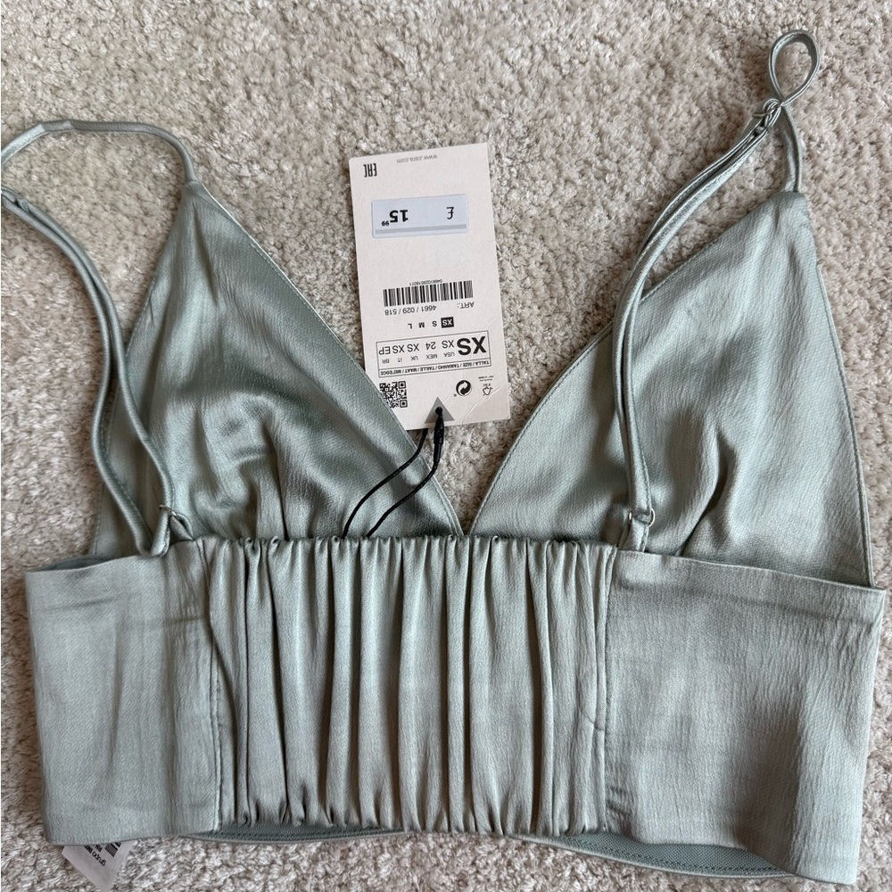 Zara Satin Bralette - Soft Gray - Picture 3 of 3